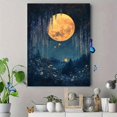 thumbnail image 4 of UXIEQU 12x16 Inch Golden Moon Wisteria Canvas Wall Art Floral Night Decor, 4 of 8