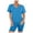 C-Blue252, variant on DHFJKG Women's 2 Piece Sets Summer Outfits Oversized Short Sleeve V Neck T Shirts Biker Shorts Set Workout Matching Clothing Soft Outfit