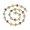 Multicolor, variant on HELLOICE 8.5mm 20inches Multi-Color Chain Necklace 18K Gold Plated Cubic Zirconia Chain for Men
