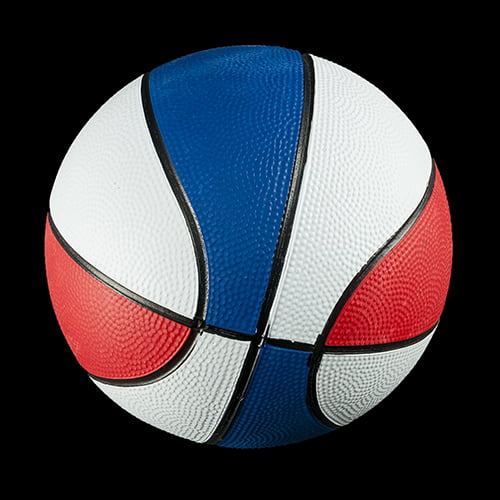 Red Tachikara SGB7Rc Rubber Basketball Regulation Size White  Blue 