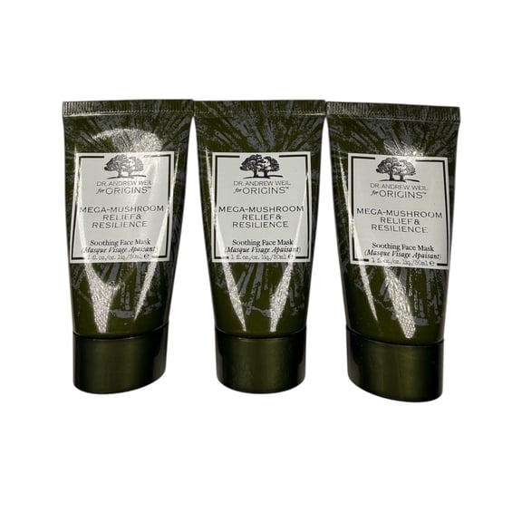 Origins Dr. Andrew Weil Mega-Mushroom Relief & Resilience Soothing Face Mask 1.0 fl. oz / 30 ml. 3 Pack