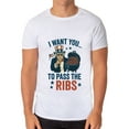 thumbnail image 2 of Uncle Sam T-Shirt Men's I Want You To Pass The Ribs  Adult Patriotic Tee, 2 of 5