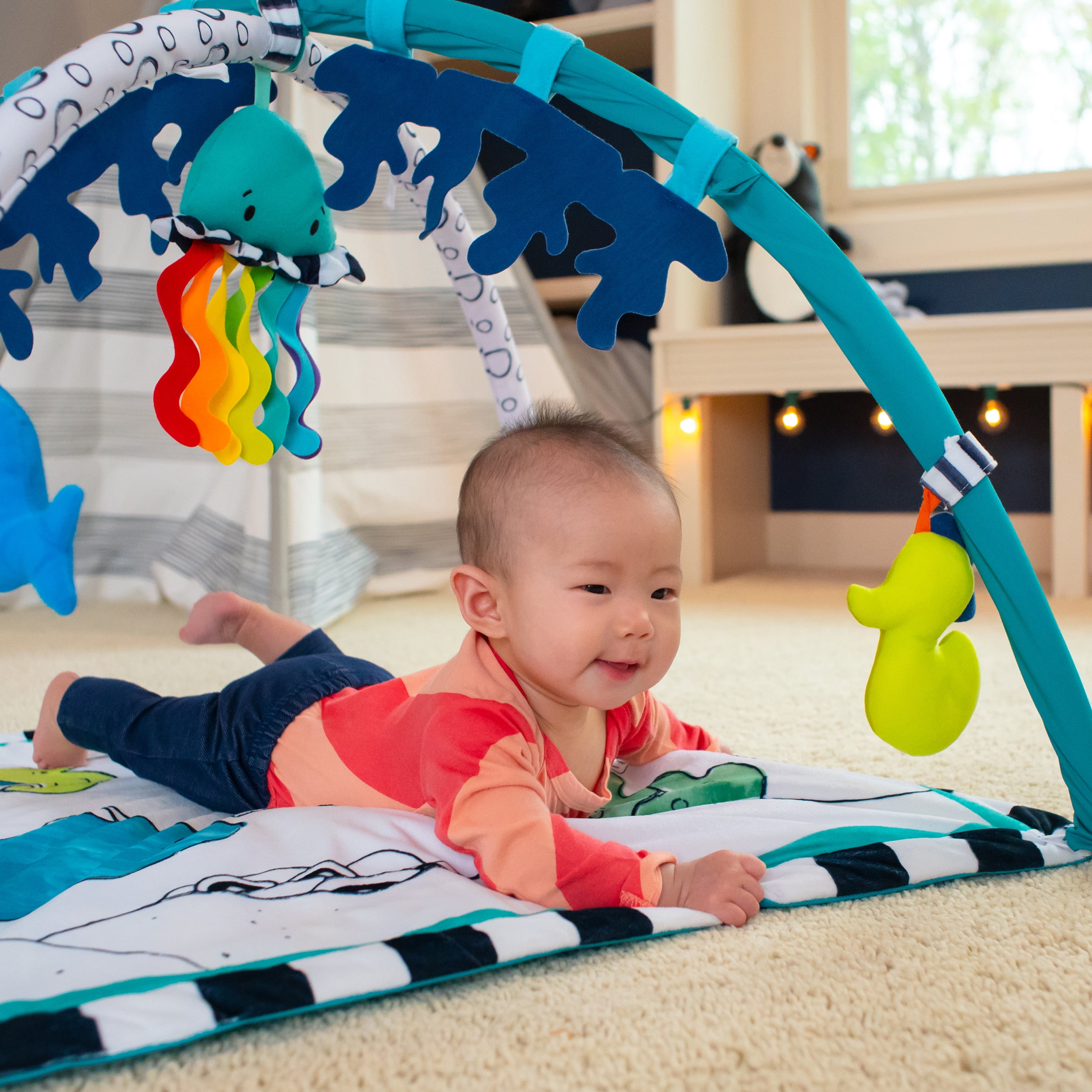 Free Shipping Sassy Sea Pals Sensory Activity Baby Play Gym with Milestone Tracking 0 Months Walmart