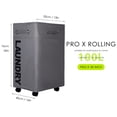thumbnail image 2 of Caroeas 30'' Pro+ Extra Large Rolling Laundry Basket with wheels, Collapsible Laundry Hamper on Wheels Tall Thin Narrow Foldable Storage Bins for Corner, Gray, 2 of 5