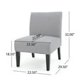 thumbnail image 7 of Noble House Cassandra Fabric Slipper Chair, Light Gray and Black, 7 of 7