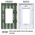 thumbnail image 3 of Yayeee Rocker Switch Wall Plate 2-Gang 4.7"x4.6" Home Decorative Outlet Cover, Dark Green Leaves, 3 of 6