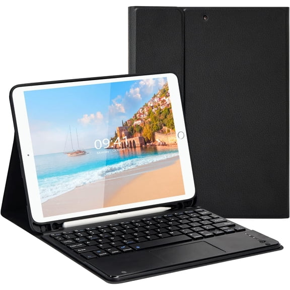 KOMI Wireless Keyboard Case with Mouse for iPad 10.2" 9th 8th 7th Generation, Detachable Bluetooth Keyboard with Pencil Holder for iPad 10.2 Inch/iPad Air 10.5"(3rd Gen)/iPad Pro 10.5 in