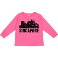 thumbnail image 3 of Inktastic Singapore City Skyline with Grunge Boys or Girls Long Sleeve Toddler T-Shirt, 3 of 5