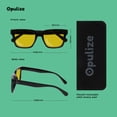 thumbnail image 3 of OPULIZE ERA Blue Light Glasses for Women Men, Oversized Frame with Yellow Polarized Lens and UV400 Protection, Anti-Reflective & Anti-Glare, Outdoor & Driving Glasses, Black (Pack of 1), 3 of 7
