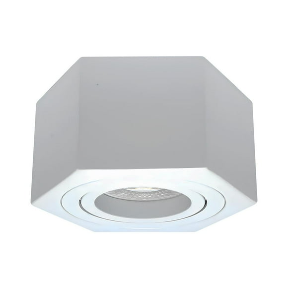 Lampara Sobreponer Blanco Hexa M Con Iman Base Gu10 Y Mr16