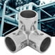 thumbnail image 4 of Conector de tubo de conexión de esquina de acero inoxidable de 3 vías, codo de salida lateral de 1 pulgada, 4 of 5