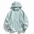 thumbnail image 5 of DYTTDG Men's Lightweight Sun Protection Hooded Jacket, Full Zip Breathable Solid Color Windbreaker with Pockets for Hiking & Outdoor Sports, 5 of 7