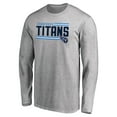 thumbnail image 2 of Men's Ash Tennessee Titans Iconic Collection On Side Stripe Long Sleeve T-Shirt, 2 of 3