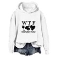 thumbnail image 4 of Rbaofujie Sweat à Capuche pour Femmes, Imprimé Décontracté, Col Rond, Manches Longues, Cardigan Blanc, 4 of 4