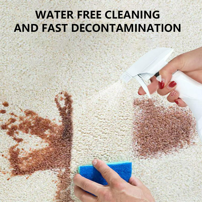 Cloth Furniture Dry Cleaning Agent Household Sofa Cleaner Water Free Cloth Carpet Cleaner Dirt Remover500ML, White