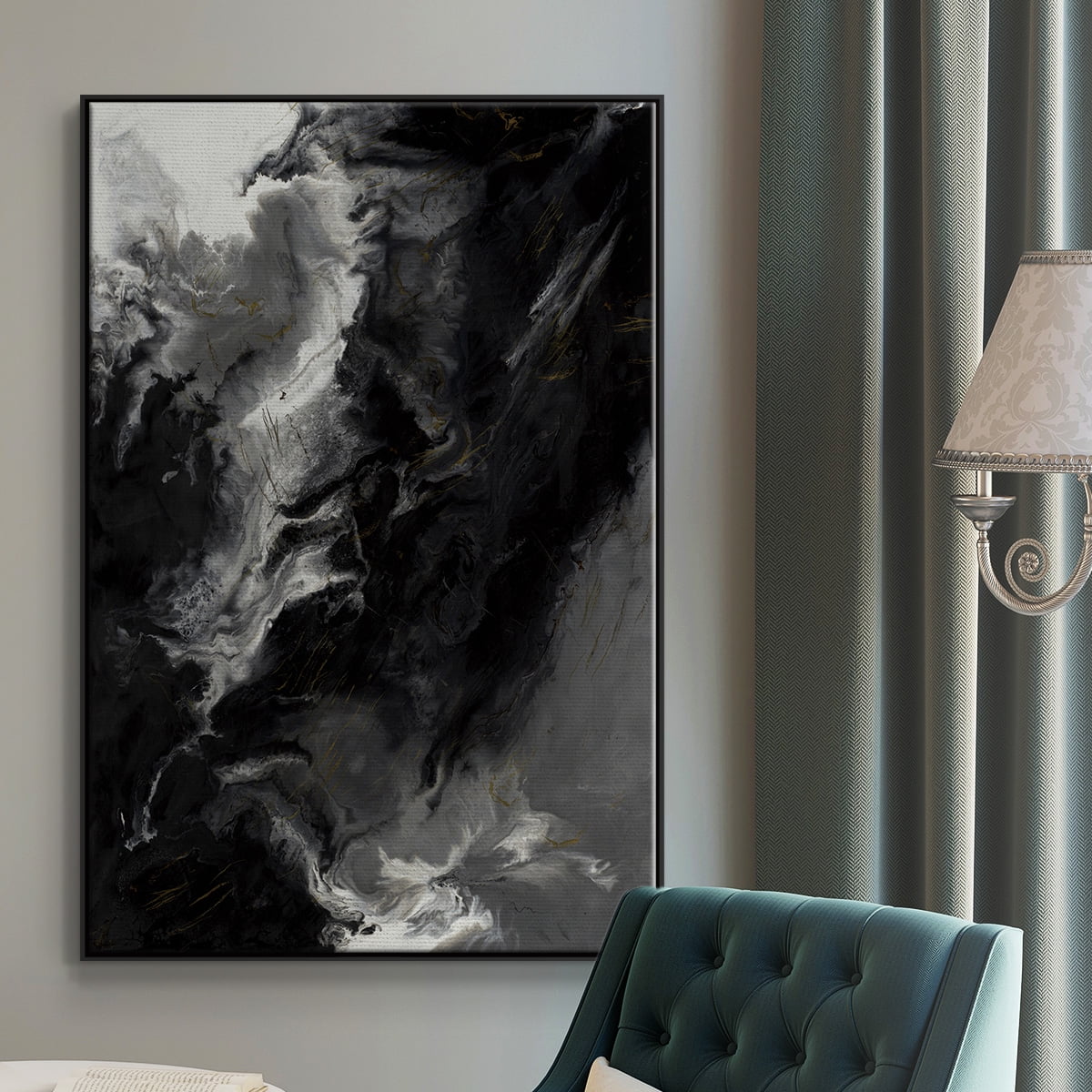 Changes Framed Premium Gallery Wrapped Canvas - Ready to Hang - 17 x 25 - Black Floating Frame