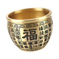 thumbnail image 1 of GROWTH TANK Bol en Laiton Bol de Fu Chinois Sculpture Cylindrique Statue Bol de Rangement Trésor 9,5cmx7cm, 1 of 9