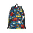 thumbnail image 2 of Naloa Vehicles Cartoon with Funny Drivers,Animal Drivers Canvas Backpack for Men Women Rucksack Casual Travel Daypack College Tote Satchel Bookbag for Teens-Small, 2 of 7