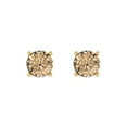thumbnail image 3 of 14K Solid Gold Push Back Stud Earrings for Women | 1.5 cttw Round Cut Yellow Moissanite | Yellow Gold, 3 of 5