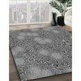 thumbnail image 2 of Ahgly Company Indoor Round Patterned Gray Dolphin Gray Area Rugs, 4' Round, 2 of 6