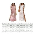 thumbnail image 4 of IBTOM CASTLE Women's Sexy Deep V Neck Boho Dress Lace Floral Ruffle Wedding Bridesmaid Cocktail Party Long Maxi Dress XL Pink-1, 4 of 4