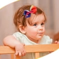 thumbnail image 4 of 6 In A Clip Girls Hair Bow Rainbow Hair Accessory Durable Ribbon Bow Clip for Playful Styles, 4 of 4