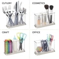 thumbnail image 4 of Soporte para cubiertos mDesign Hyde Collection, transparente y cepillado, 4 of 8
