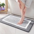 thumbnail image 1 of Alfombra de baño antideslizante de 40x60 cm (gris), alfombra de ducha absorbente lavable a máquina, suave para baño, cocina, 1 of 5