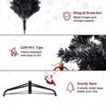 thumbnail image 6 of 6 FT Black Artificial Christmas Tree - 1050 PVC Branch Tips, Flame-Retardant Material, Sturdy Iron Base, 3-Step Easy Assembly, 6 of 10