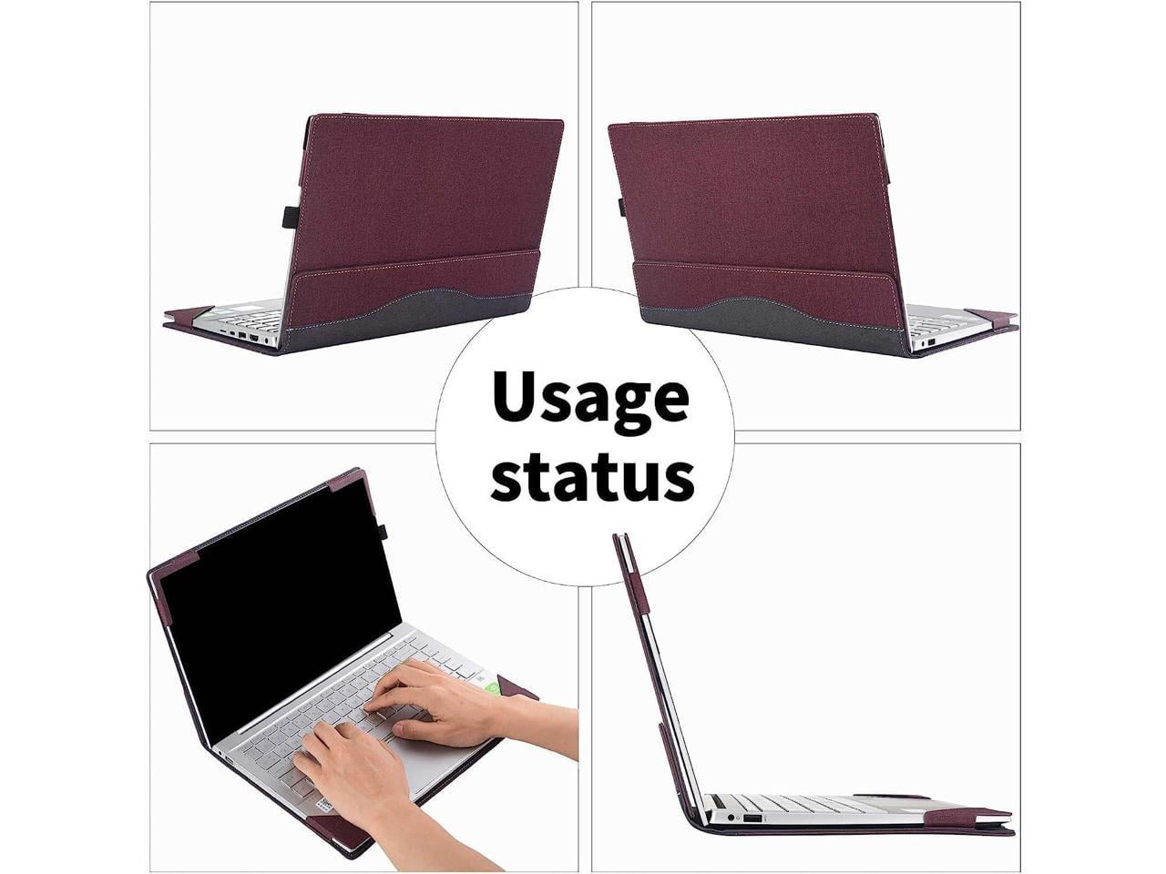 Case for 15.6 inch Dell Inspiron 15 3000/3535/3530/3520/3510/3510/3515/3511 and Vostro 15 3530 3520 3510 3515 Laptop Cover Computer Drop Protection PU Leather Case Notebook Sleeve