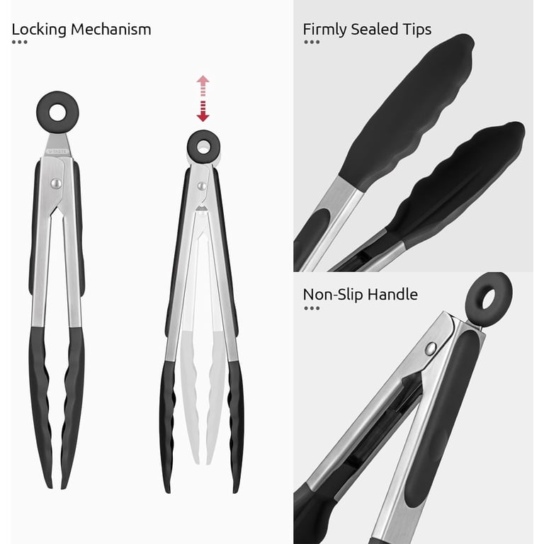 U-Taste 7-Inch Kitchen Tongs with Heat-Resistant Silicone photo 3