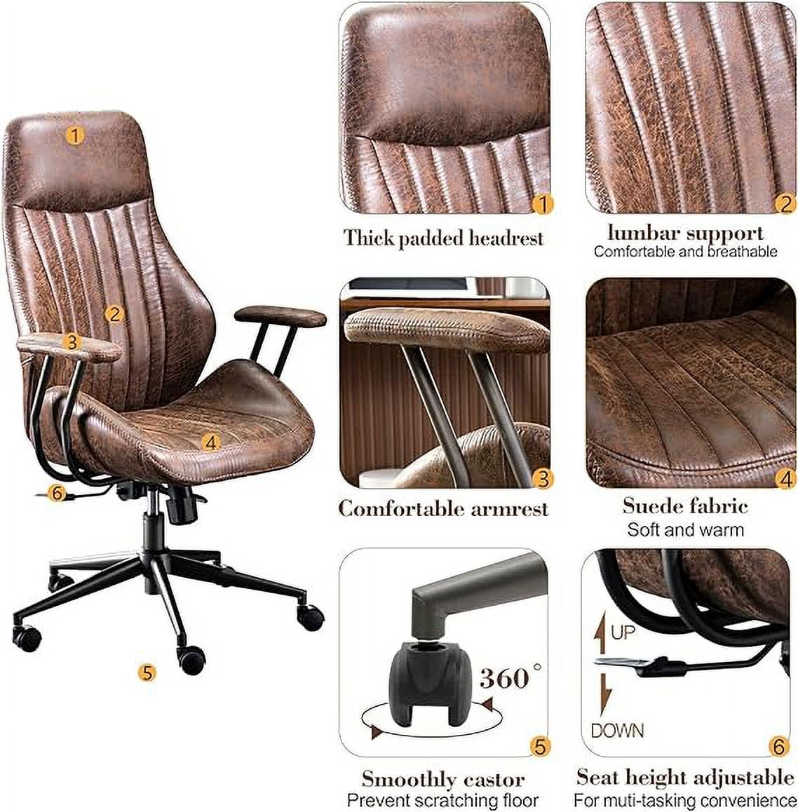 XIZZI Ergonomic Computer High Back Chair, Adjustable Office Desk