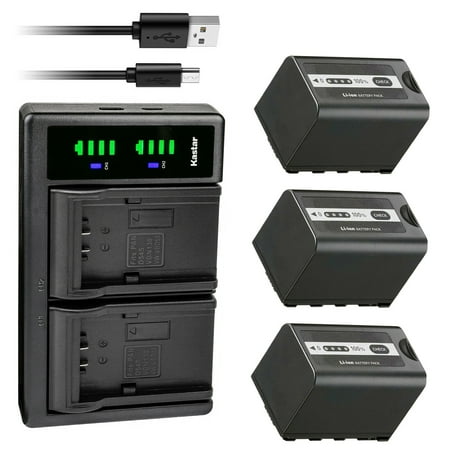 Kastar 3-Pack Battery and LTD2 USB Charger Replacement for Panasonic AG-CX10 AG-CX350 AG-DVX200 AG-DVX200PJ AG-DVX200PB AG-DVX200PX AG-DVX200EJ AG-DVX200EN AG-DVX200ED AJ-PCS060 AJ-PX230