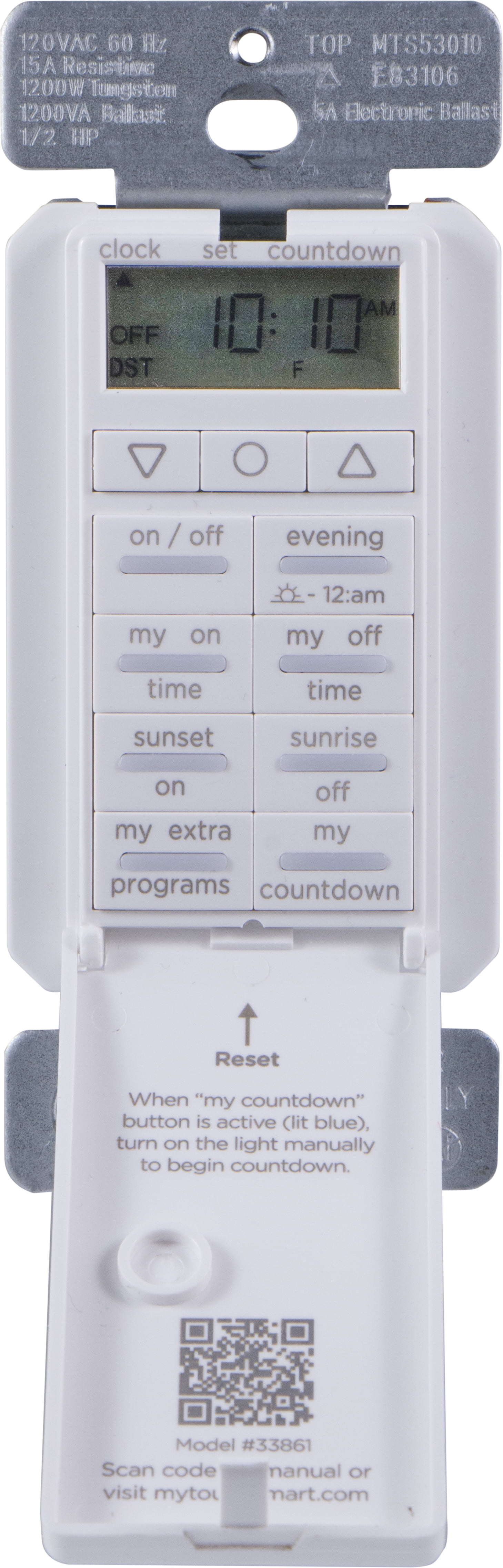 myTouchSmart All-in-One In-Wall Digital Countdown Timer, 33861 by Jasco Products Company, LLC