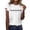 White, variant on Red Women's Freedom American Flag Print Casual T Shirt A True Patriot Shirt Crew Neck
