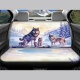 thumbnail image 6 of Pzuqiu Car Seat Covers Full Set Polyester, Compatible with Van Seats Car Interiors, for Cars Trucks, Wolf Family, 6 of 10