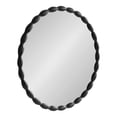 thumbnail image 5 of Kate and Laurel Perlina Modern Scalloped Round Mirror, 26 Inch Diameter, Black, Decorative Cast Aluminum Circle Wavy Mirror with Unique Rippled Edge for Dorm Room Decor, 5 of 9