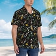 thumbnail image 3 of Susaid Wasp and Florals Print Short Sleeve Shirts Button Down Casual Shirts Summer Beach Aloha Button Down Short Sleeve for Men ,Large, 3 of 7