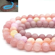 Artsy Crafts 150 Pcs 8mm Natural Stone Beads, Glow in The Dark Solar Stone Loose Beads + Agate Quartz + Multicolor Morganite Beads for Jewelry Making Bracelets Necklaces DIY Crafts