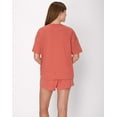 thumbnail image 4 of Hanes Originals 2 Piece Lounge Set, Comfywear SuperSoft Boxy T-Shirt & Sleep Shorts Loungewear Natural Cedar/Natural Cedar L Women's, 4 of 9