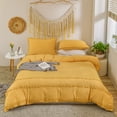 thumbnail image 3 of Move Over Yellow Duvet Cover Set Twin 100% Washed Microfiber Three Layer Tassel Pattern Boho Chic Bedding Sets No Filling, 3 of 8