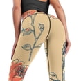 thumbnail image 2 of Rose Pattern High Waisted Leggings for Women Regular & Plus - No See Through Tummy Control Cycling Workout Yoga Pants without Pockets 2XL, 2 of 6