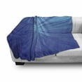 thumbnail image 2 of Cosmic Soft Flannel Fleece Throw Blanket, Futuristic Design of Energetic Sunburst Effect, Cozy Plush for Indoor and Outdoor Use, 50" x 70", Azure Blue, by Ambesonne, 2 of 5
