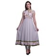 thumbnail image 1 of Bimba Kurtis Indiennes Violet Pâle à Fleurs pour Femmes, Anarkali Prête à Porter Unie, Robe Imprimée Kurti Indienne Grande, 1 of 6