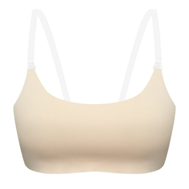 Soutien-gorge à Armatures Sans Dos à Bretelles Transparentes pour Femme