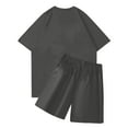 thumbnail image 3 of Productos en liquidación Conjunto de jogging informal para niños combinado con pantalones cortos de manga corta Conjunto de dos piezas Gris oscuro 150, 3 of 3