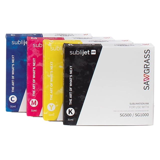 Cartuchos de tinta de sublimación SubliJet UHD, paquete de 4 unidades para Sawgrass