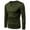 Army Green, variant on Jalioing Fall Winter Shirts for Men Fleece Lined Long Sleeve V Neck Button T Shirt Thick Warm Pullover Tee