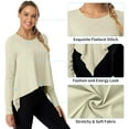 thumbnail image 3 of Alove Women Long Sleeves Workout Top Yoga Atheletic Ruuning Gym Shirts, 3 of 6
