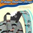 thumbnail image 1 of Dachshund and Floral Blue Pattern 17" Waterproof Oxford School Backpacks for Teens, S-Shape Padded Straps, for School, Travel, Hiking, Camping, 1 of 1